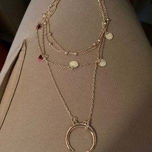Crescent Moon Multilayer Boho necklace